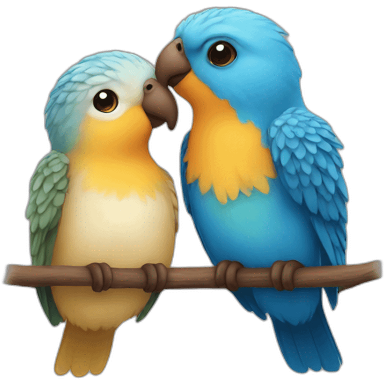 Love birds emoji