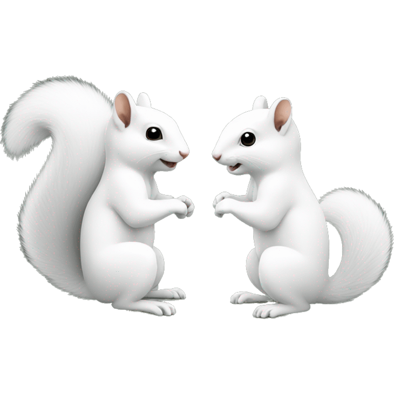 white squirrels asking each other questions emoji