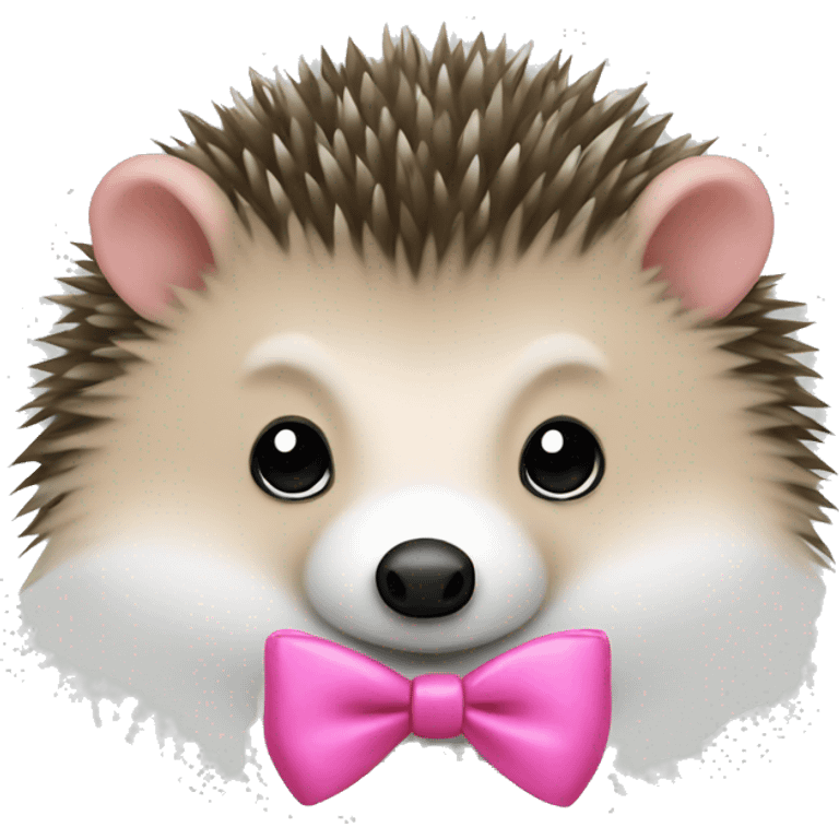 hedgehog with a pink bow emoji