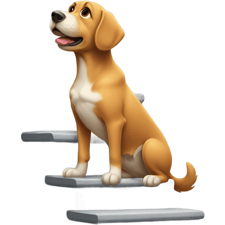 Dog on the stairs emoji