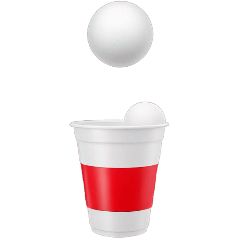 Ping pong ball in air red solo cup emoji