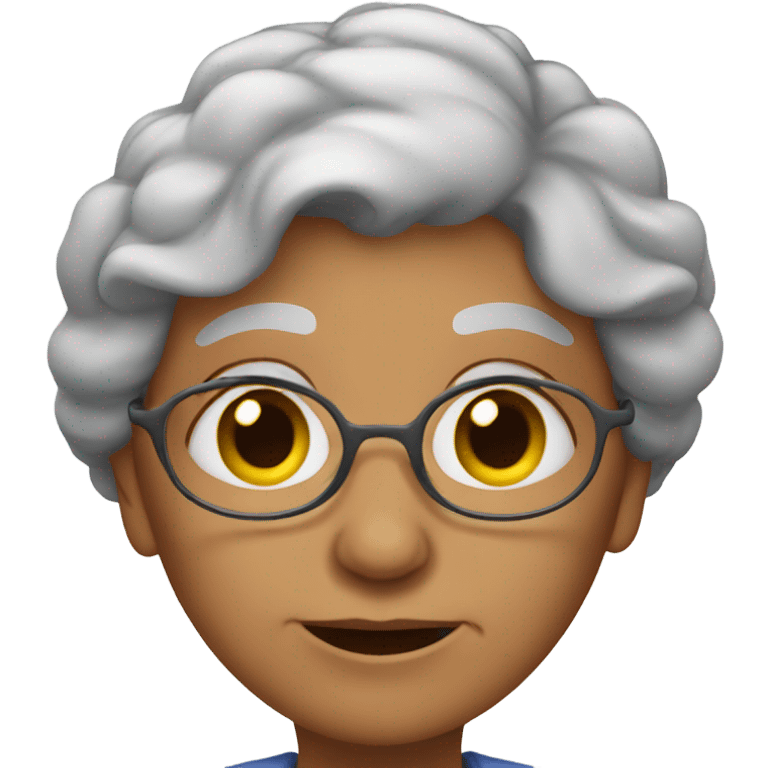 Grandma with old looking face  emoji