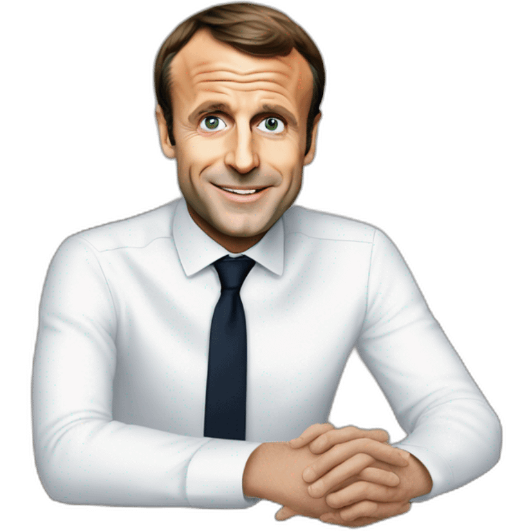 Emmanuel Macron bourré emoji