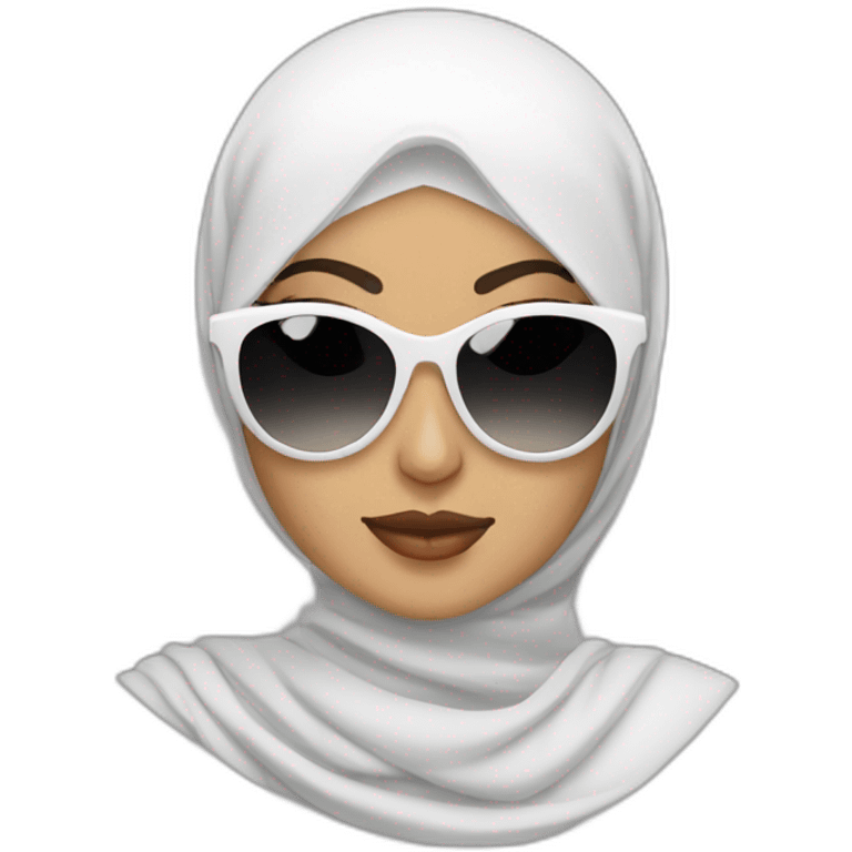 hijabi Emirati with sunglasses emoji