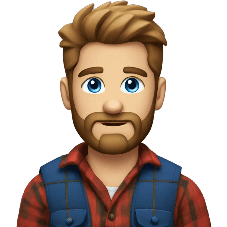 Lumberjack blue eyes emoji