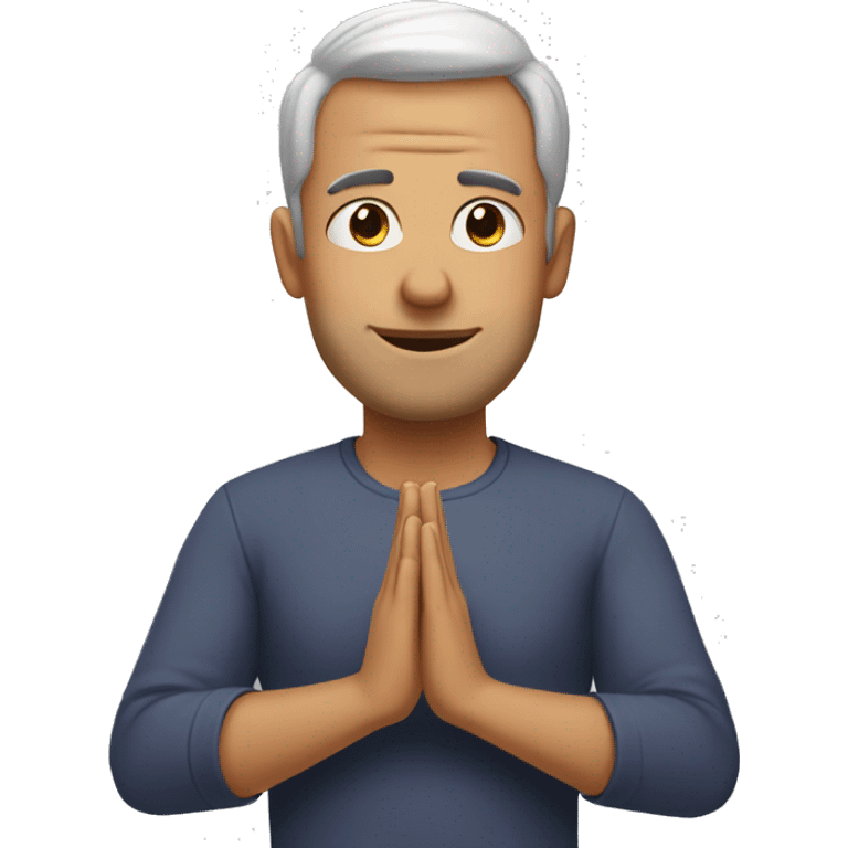 man saying namaste emoji