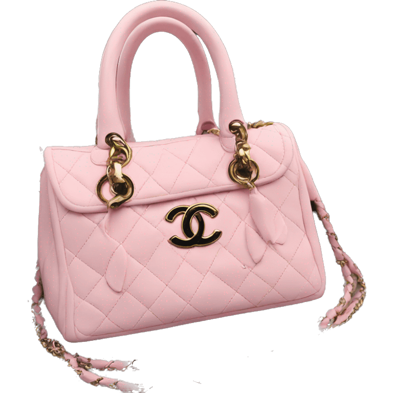 Bag Chanel pink cute emoji