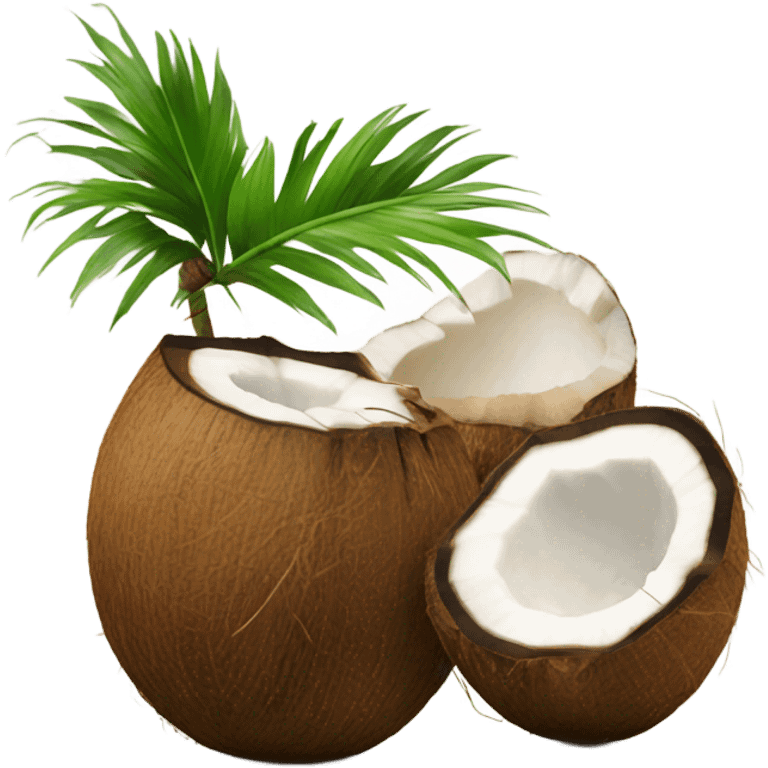  whole coconut whit tube inside emoji