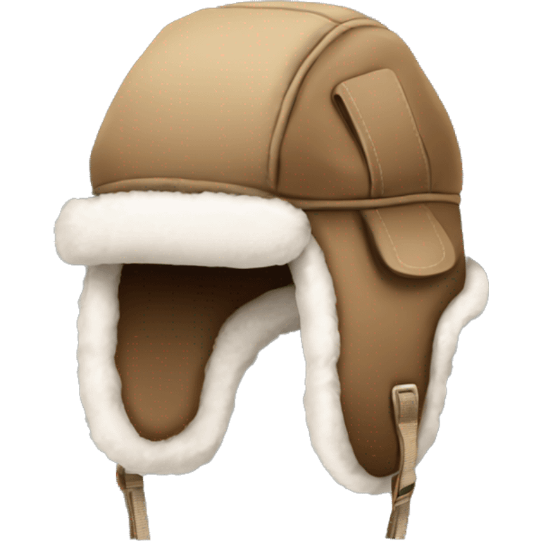 Trapper hat with ear flaps emoji