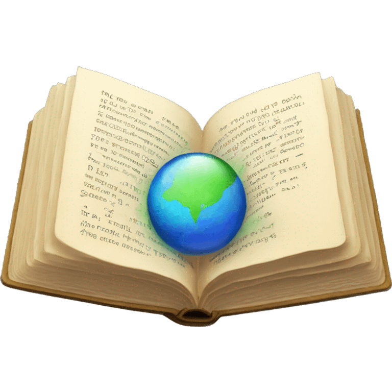 open book with simbol science emoji