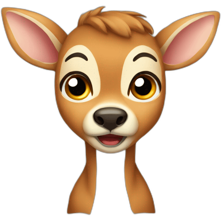 scared fawn emoji