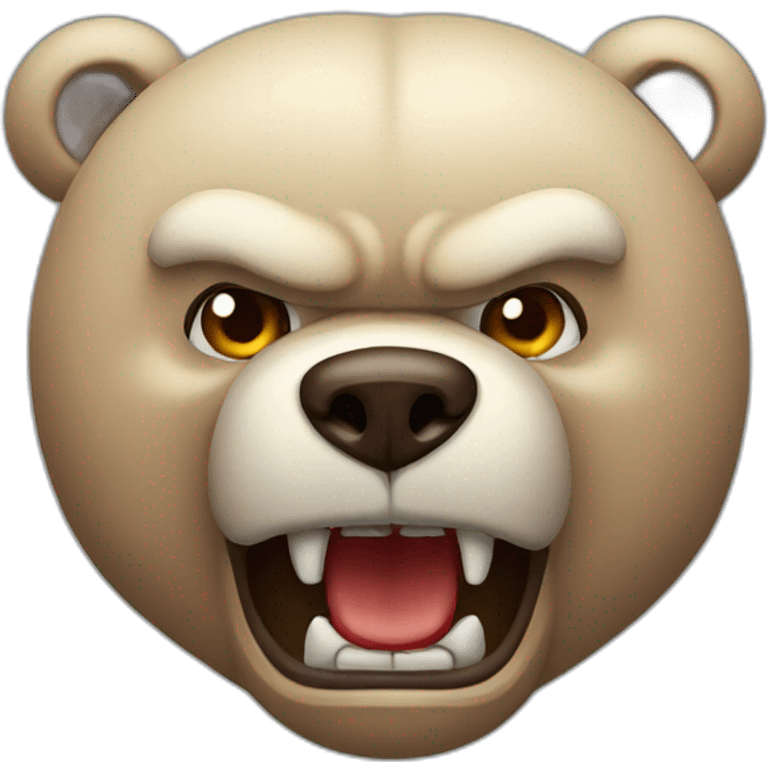 angry bear emoji