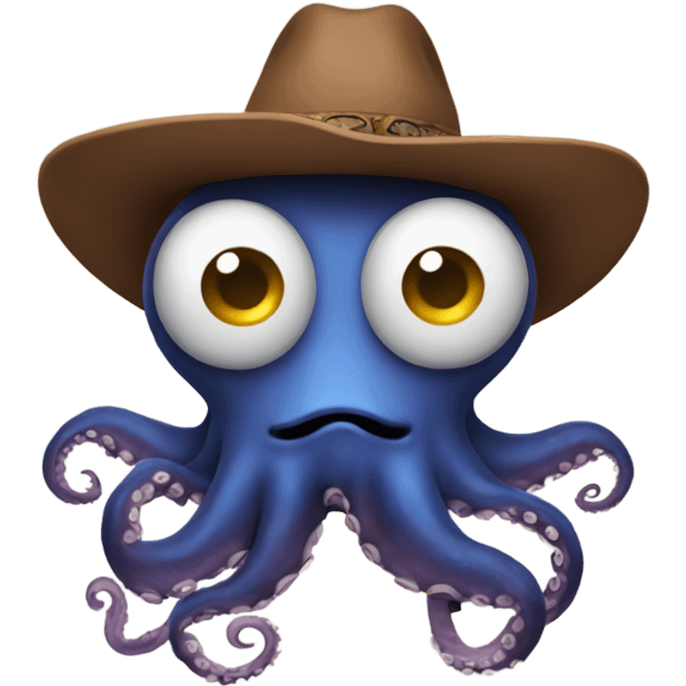 octopus wearing cowboy hat emoji