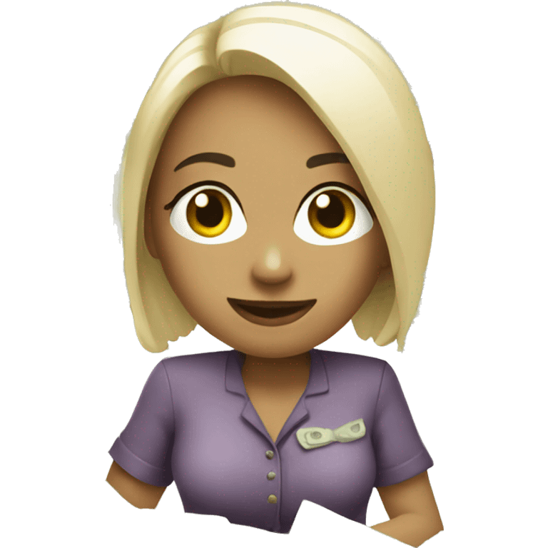 HR girl with money and benefit emoji