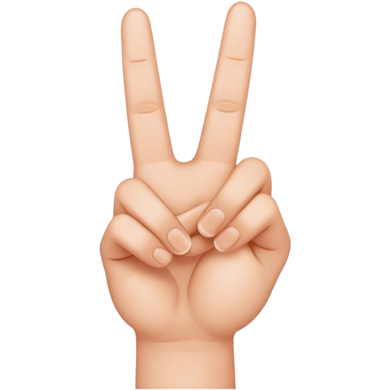 peace sign with 3 fingers emoji