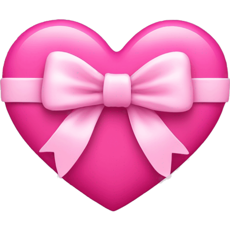 pink heart with light pink bow emoji