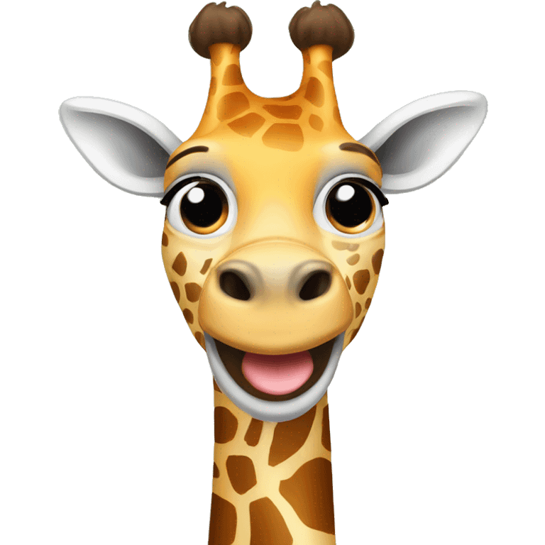 goofy giraffe emoji