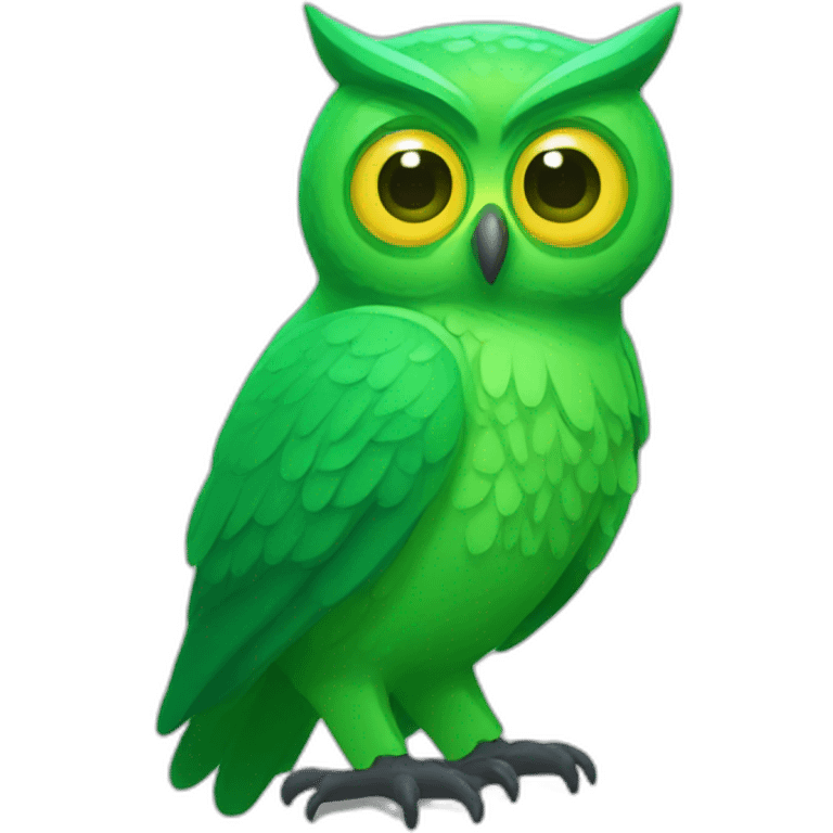 duolingo green owl evil emoji