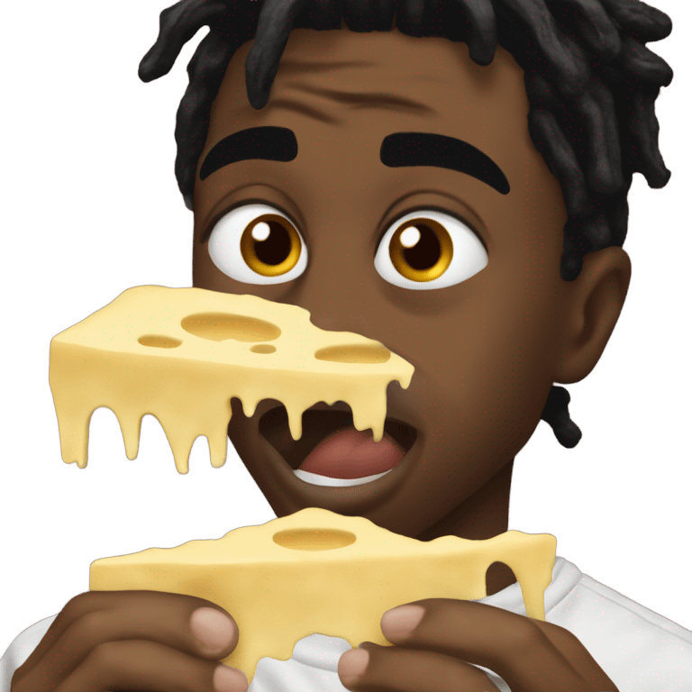 Playboi Carti eating cheese  emoji