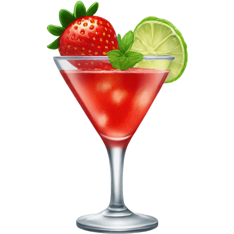 Strawberry cocktail emoji