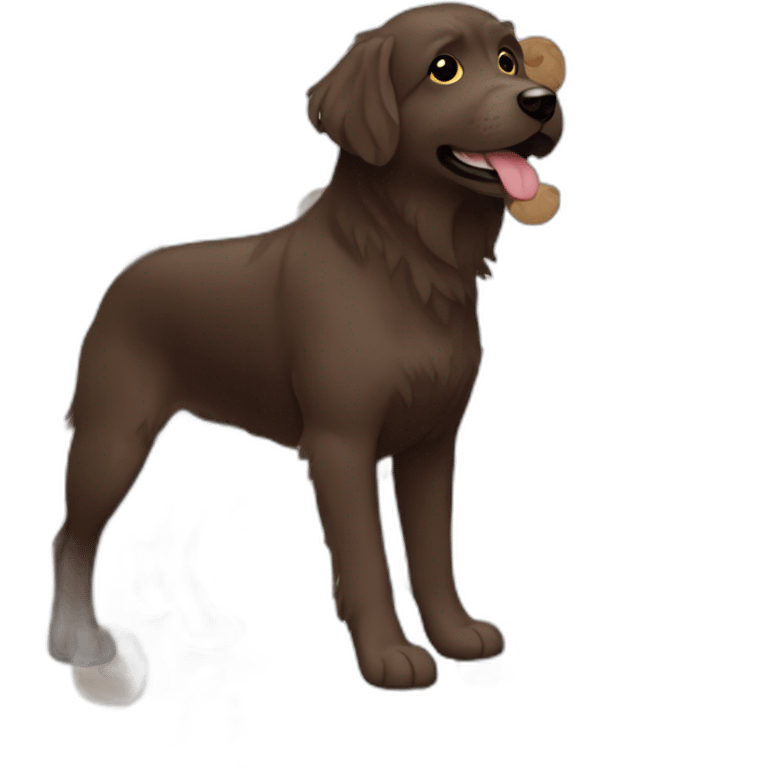 Australian Cobberdog dark brown emoji