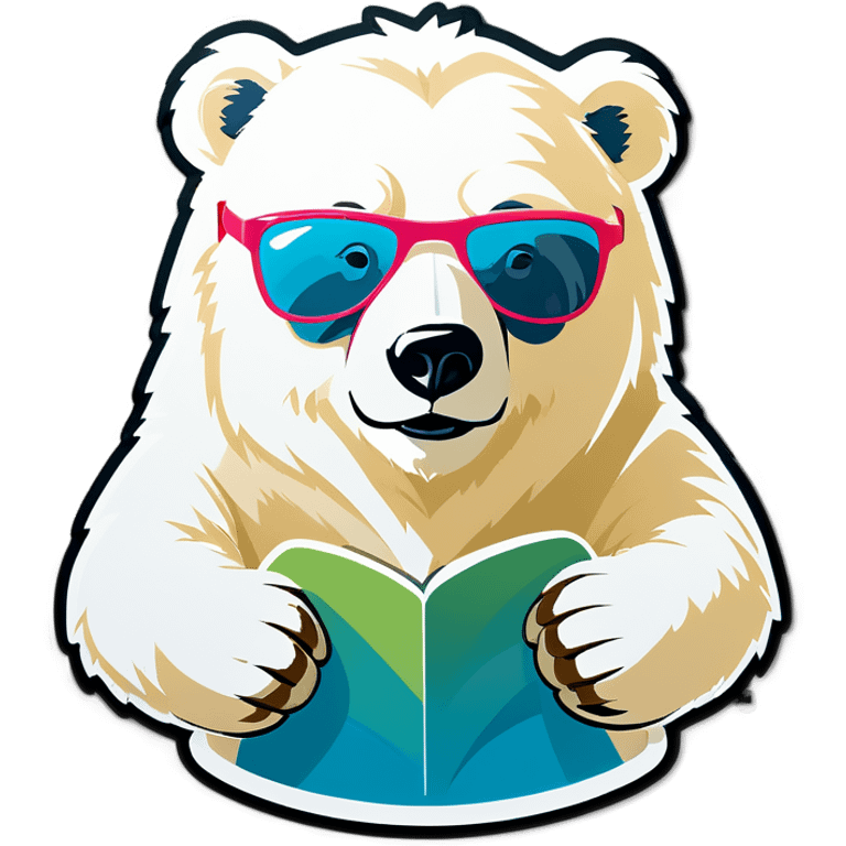 Polar bear with sunglasses  emoji