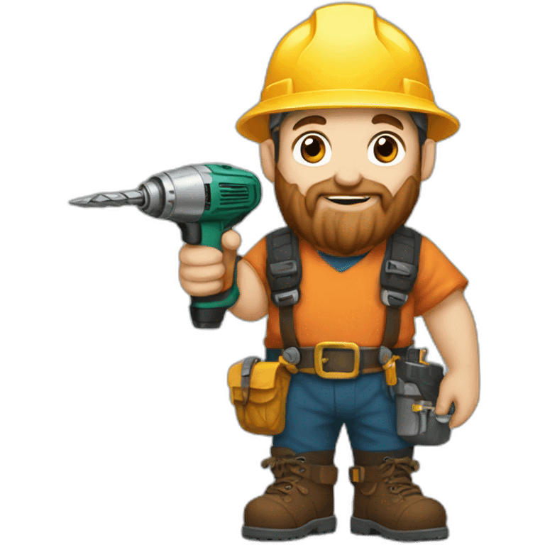 Dwarf with a drill emoji