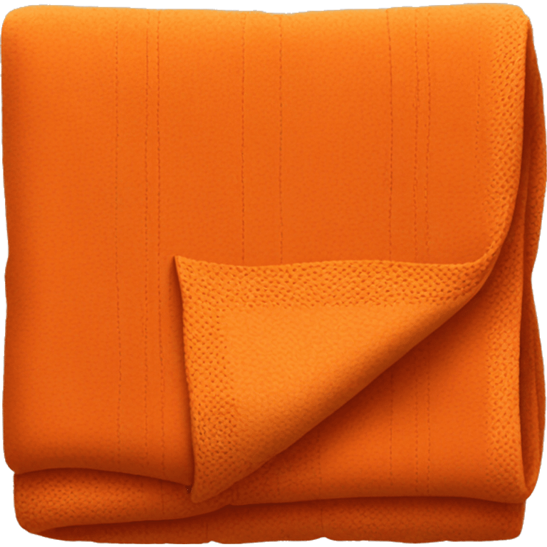 A folded Orange blanket emoji