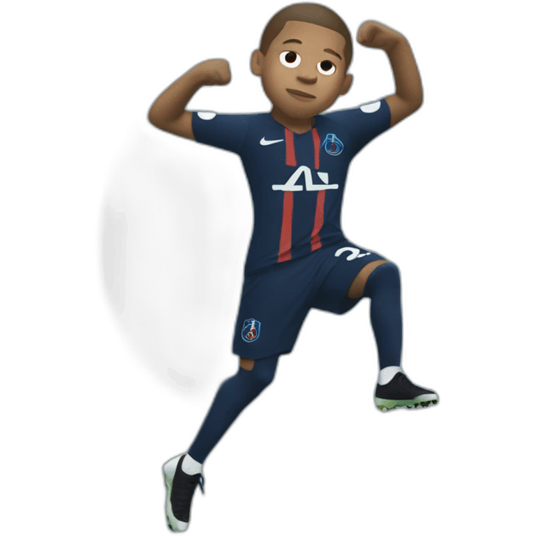 Mbappe make a dab emoji