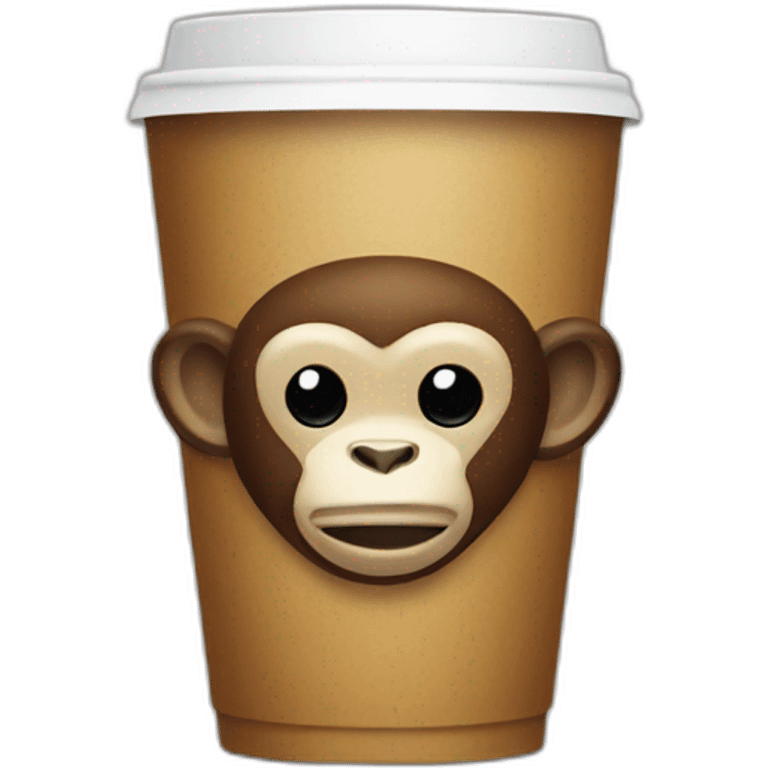 Funky coffee monkey emoji