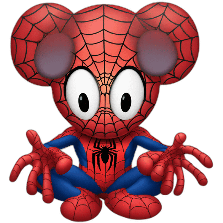 Mickey mouse as spiderman emoji