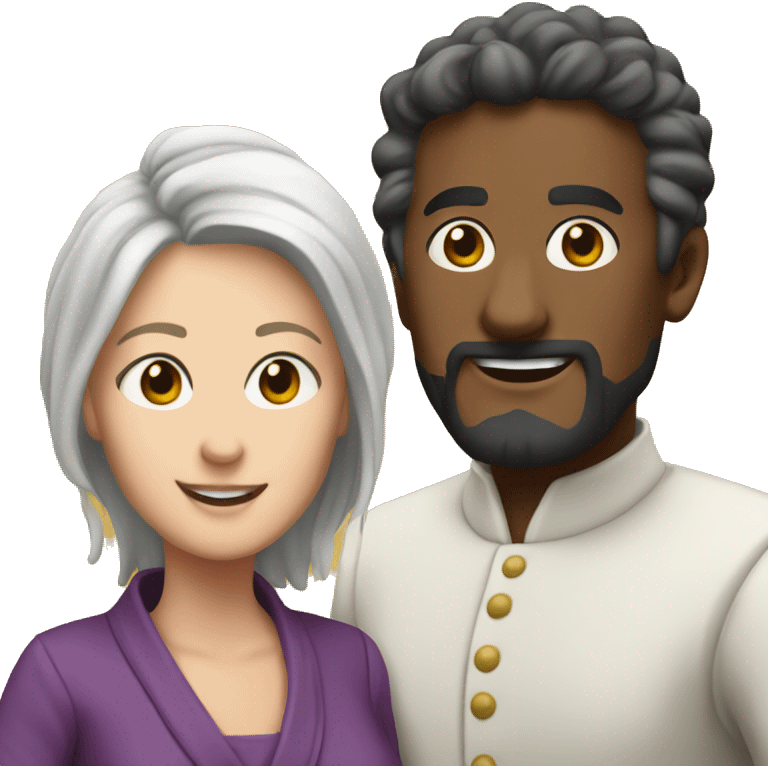 Gojo and lady emoji