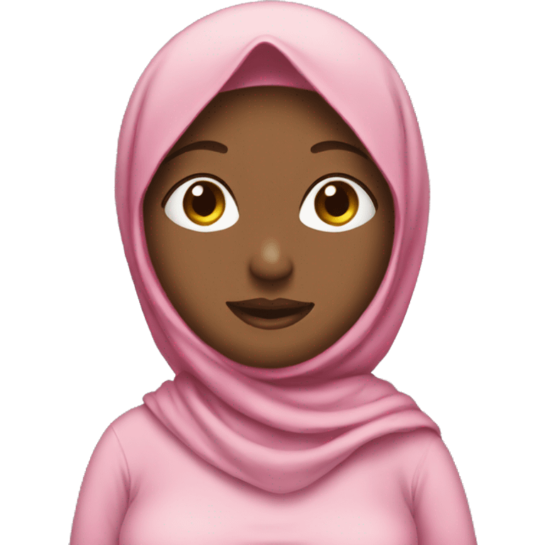 pregnant woman with hijab pink shirt emoji