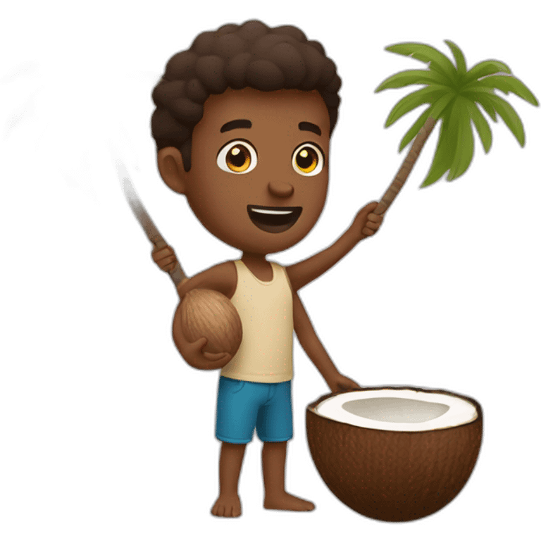 man holding coconut emoji