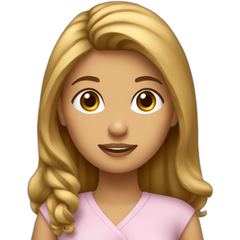 presentadora chica trajeada castaña emoji