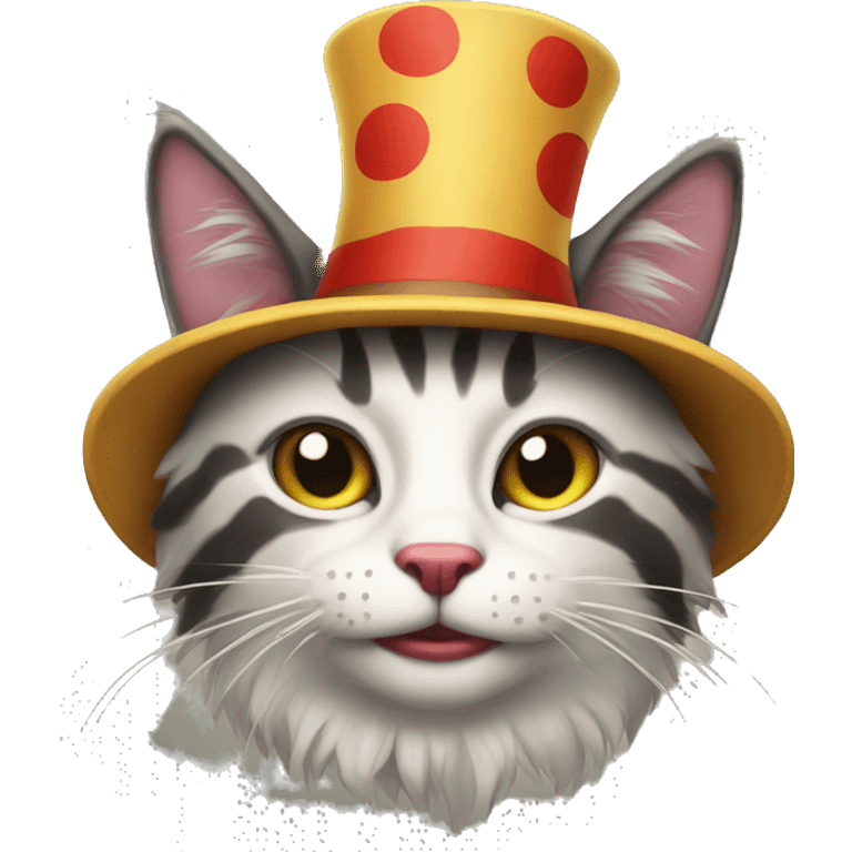 clown pocker cat  emoji