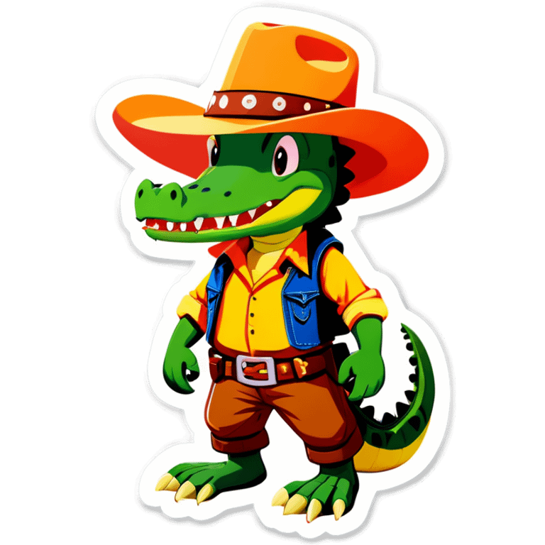 Crocodile cowboy emoji