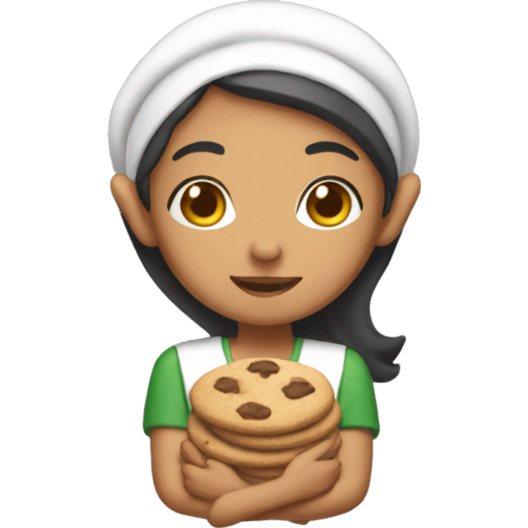 filipino woman elf with cookies emoji