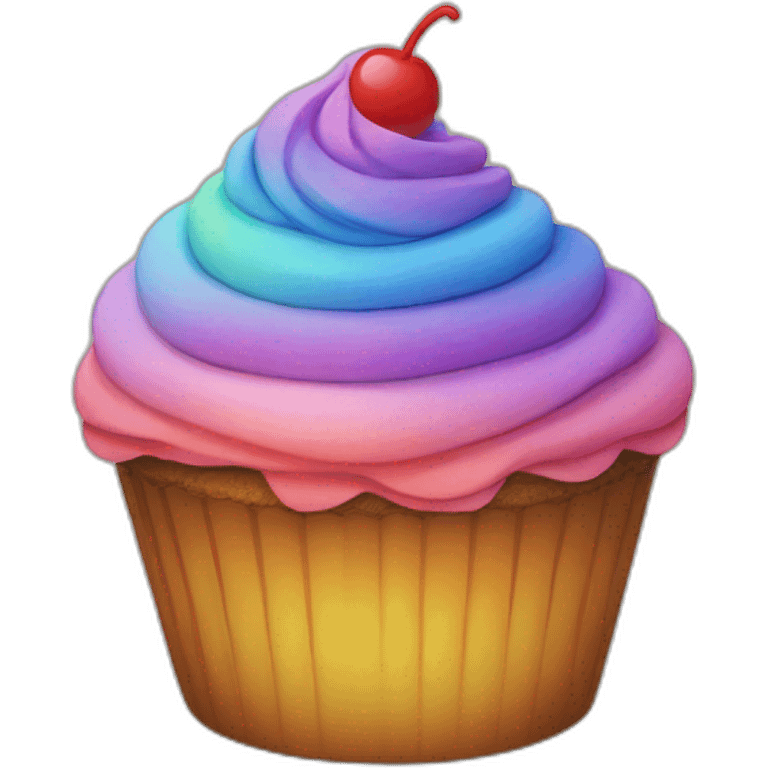 rainbow cupcake emoji