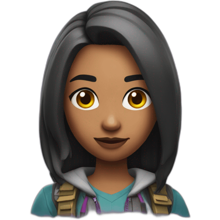 A girl in fortnite style emoji