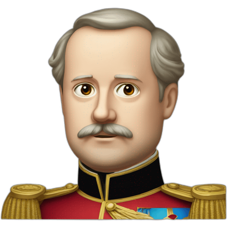 Russian emperor Alexander II looks forward emoji