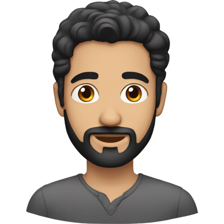 middle east man with few facial hair and black hair emoji