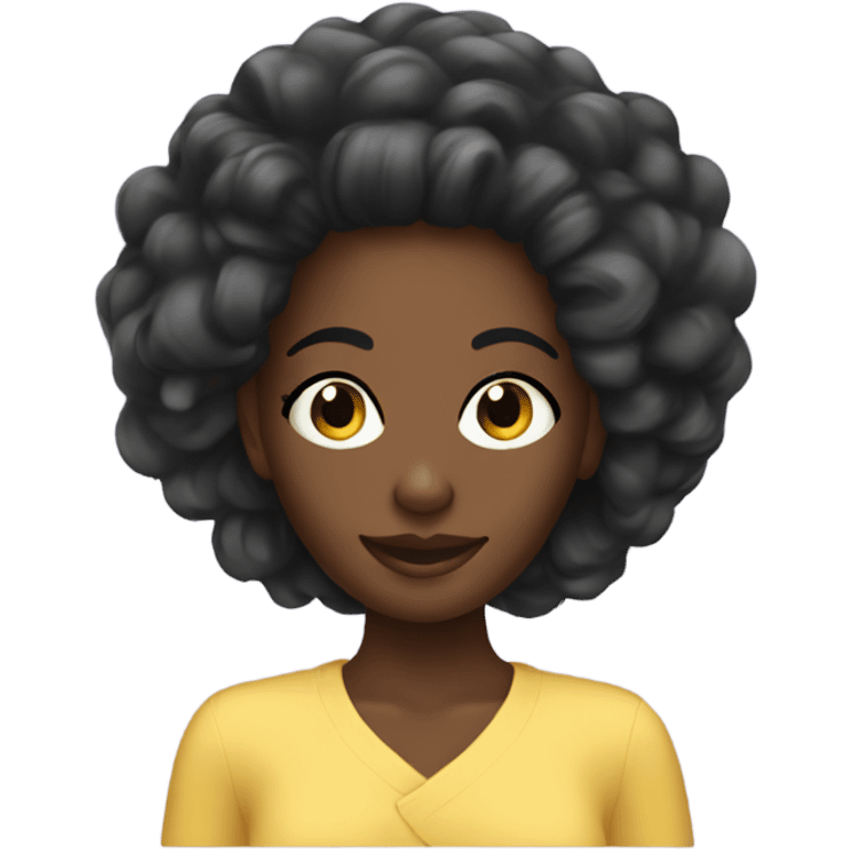 Black girl getting hair done  emoji