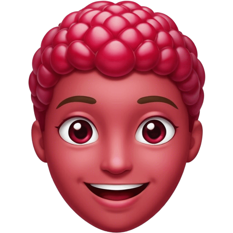 Smiling raspberry emoji