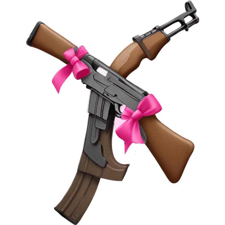 Ak47 with pink bow emoji