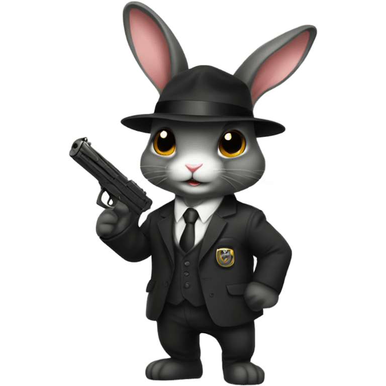 Secret agent bunnies  emoji