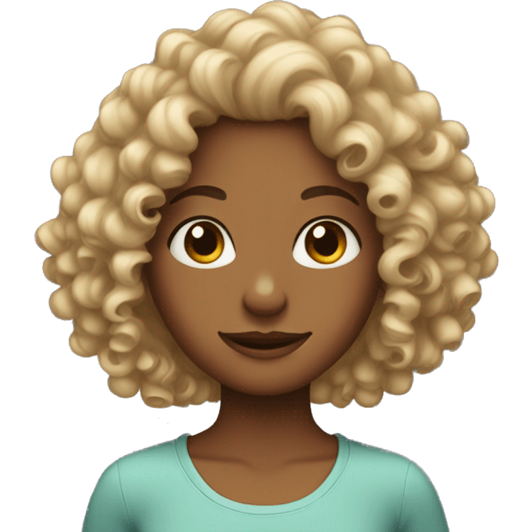 Curly hair girl emoji