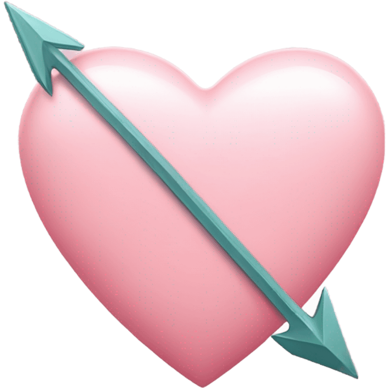 Light pink heart with arrow emoji