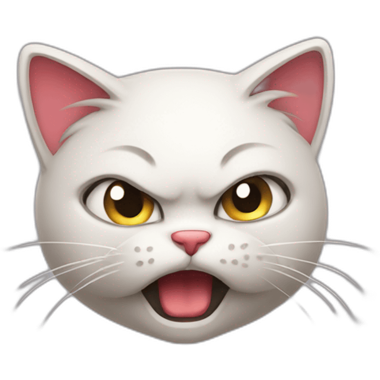 Angry kitty in love emoji