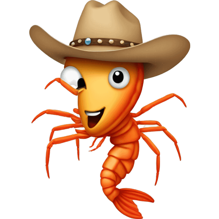 shrimp with a cowboy hat emoji